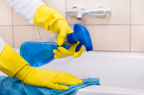 Tenant preparing an apartment for move out cleaning