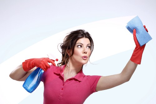 Deep domestic cleaning equipment in a home setting